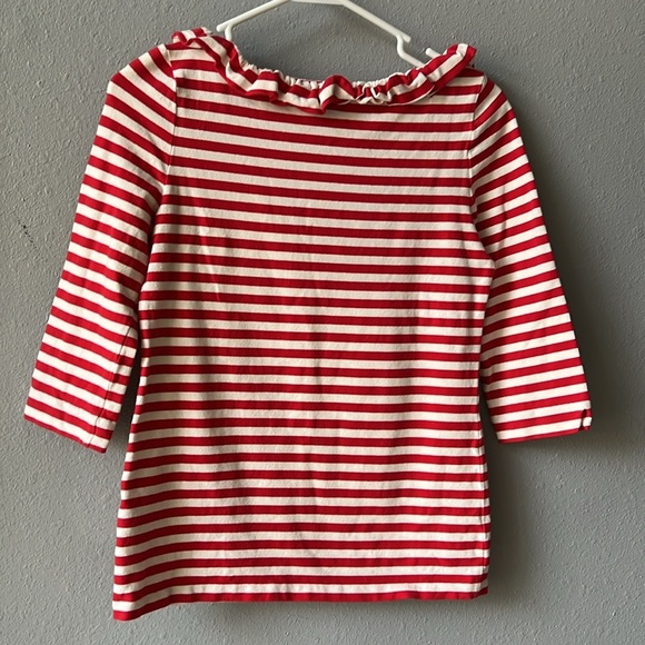Kate Spade Ruffle York Stripe Knit Top - Picture 4 of 4